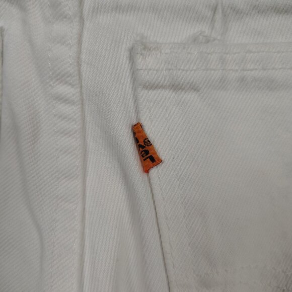 Vintage LEVI'S 550 Jeans Men 36x32 White Relaxed Fit Orange Tab Denim Distressed - Picture 11 of 11